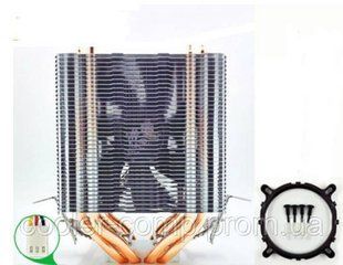 Кулер баштовий для охолодження процесора Intel / AMD TDP 130w 4 трубки 3 pin 1 фото