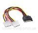 Перехідник живлення SATA &rarr; 2&times; Molex (IDE) 4-pin, розгалужувач для вентиляторів, HDD та аксесуарів ПК 212 фото 3