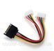 Перехідник живлення SATA &rarr; 2&times; Molex (IDE) 4-pin, розгалужувач для вентиляторів, HDD та аксесуарів ПК 212 фото 2