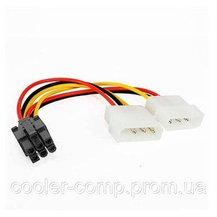 Перехідник живлення відеокарти Molex &rarr; PCI-E 6-pin (2&times;4-pin на 6-pin), адаптер для GPU 214 фото
