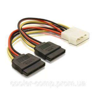 Кабель-перехідник живлення Molex (IDE) &rarr; 2&times; SATA Power, розгалужувач для SSD та HDD 215 фото