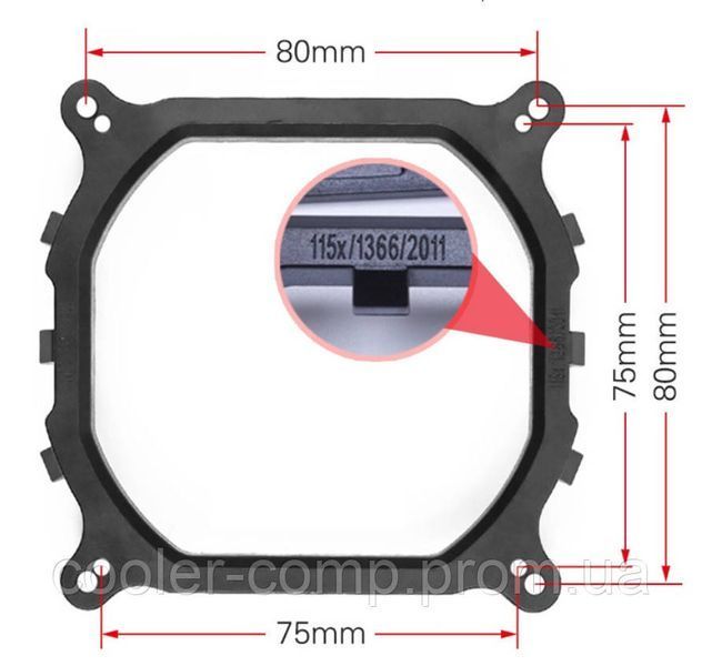 Кріплення кулера універсальне Socket Intel 1150/1151/1155/1156/1366/2011 (комплект) 13 фото