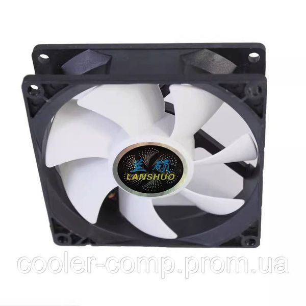 Кулер вентилятор Lanshuo 90 мм FRGB LED, 3-pin, корпусний вентилятор 12V 205 фото