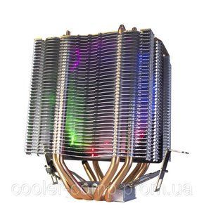 Кулер Lanshuo LED FRGB 400 Pro баштова система з 4 тепловими трубками для сокетів Intel /AMD 197 фото