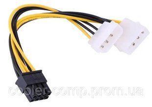 Кабель-перехідник живлення відеокарти 2&times;Molex &rarr; PCI-E 8 Pin (6+2) для блоків живлення ПК 211 фото